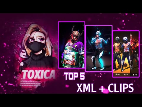 TOP 5 XML + CLIP PACK || FREE FIRE CLIPSPACK II HD QUALITY CLIPS PACK I| FREE FIRE EMOTES PACK ✨🔥