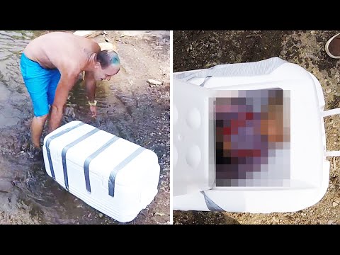 Guy Creeped Out After Opening Suspicious Container Floating Down River