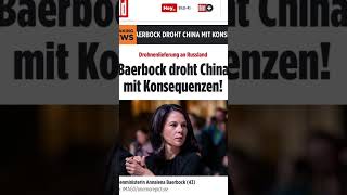 China am Ende. Baerbock droht China mit Konsequenzen.😂 #short