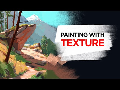 Landscape Painting in Photoshop - Using Textured Brushes