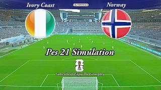 Ivory Coast vs Norway | World Cup 2026 football Simulation | Pes 2021 Gaming