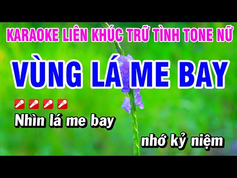 Karaoke Liên Khúc Trữ Tình Nhạc Sống Tone Nữ Dễ Hát – Vùng Lá Me Bay | Hoài Phong Organ