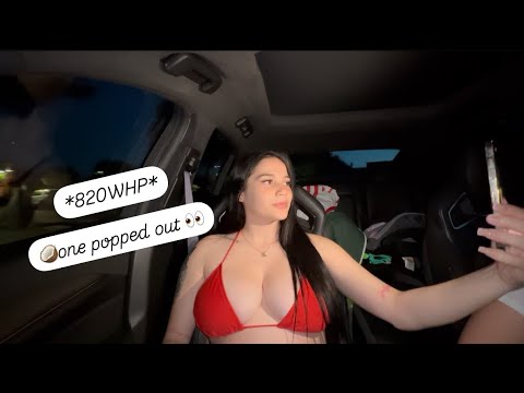 MY GIRLFRIEND CHOSE MY MICRO BIKINI TOP & GAVE ME A RIDE IN AN 820WHP CTS-V!! *CHI CHI SLIP* 👀🔥👀🔥
