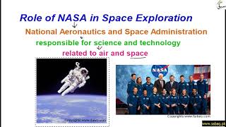 Role of NASA in Space Exploration