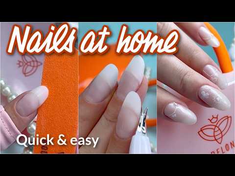 PRO Gel Manicure AT HOME UNDER $20 - quick nail routine, easy tutorial *Amazon finds*