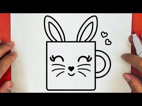 كيف ترسم كوب قهوة كيوت وسهل خطوة بخطوة / رسم سهل / تعليم الرسم للمبتدئين || Cute Coffee Cup Drawing