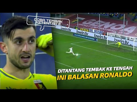 “Tembak Ke Tengah Kalau Berani” Lihat cara Ronaldo Menjawab Tantangan Dari Kiper Satu Ini