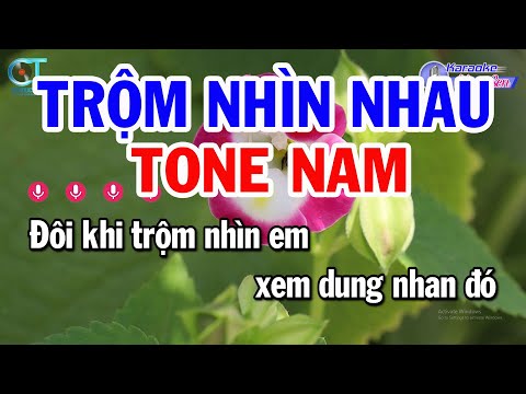 Karaoke Trộm Nhìn Nhau Tone Nam ( Bm ) Nhạc Sống Đồng Sen