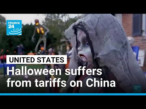 YouTube video thumbnail: US Halloween Retailers Feel Brunt of Tariffs on Chinese Products