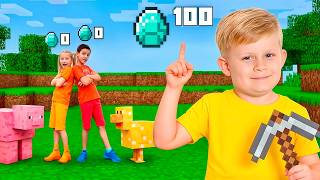 Çocuklar sihirli bir geçitten Minecraft'a