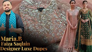 Latest Faiza Saqlain & Maria B Inspired Pakistani Designer Dresses Design Dupes at Ideal Boutique