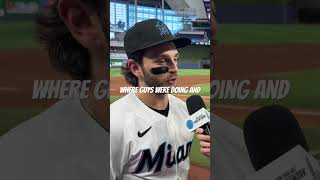 Connor Norby after the Marlins win over the Phillies!