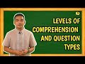 Levels of Comprehension and Question Types