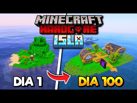 SOBREVIVÍ 100 Días en un ISLA DESIERTA en Minecraft HARDCORE