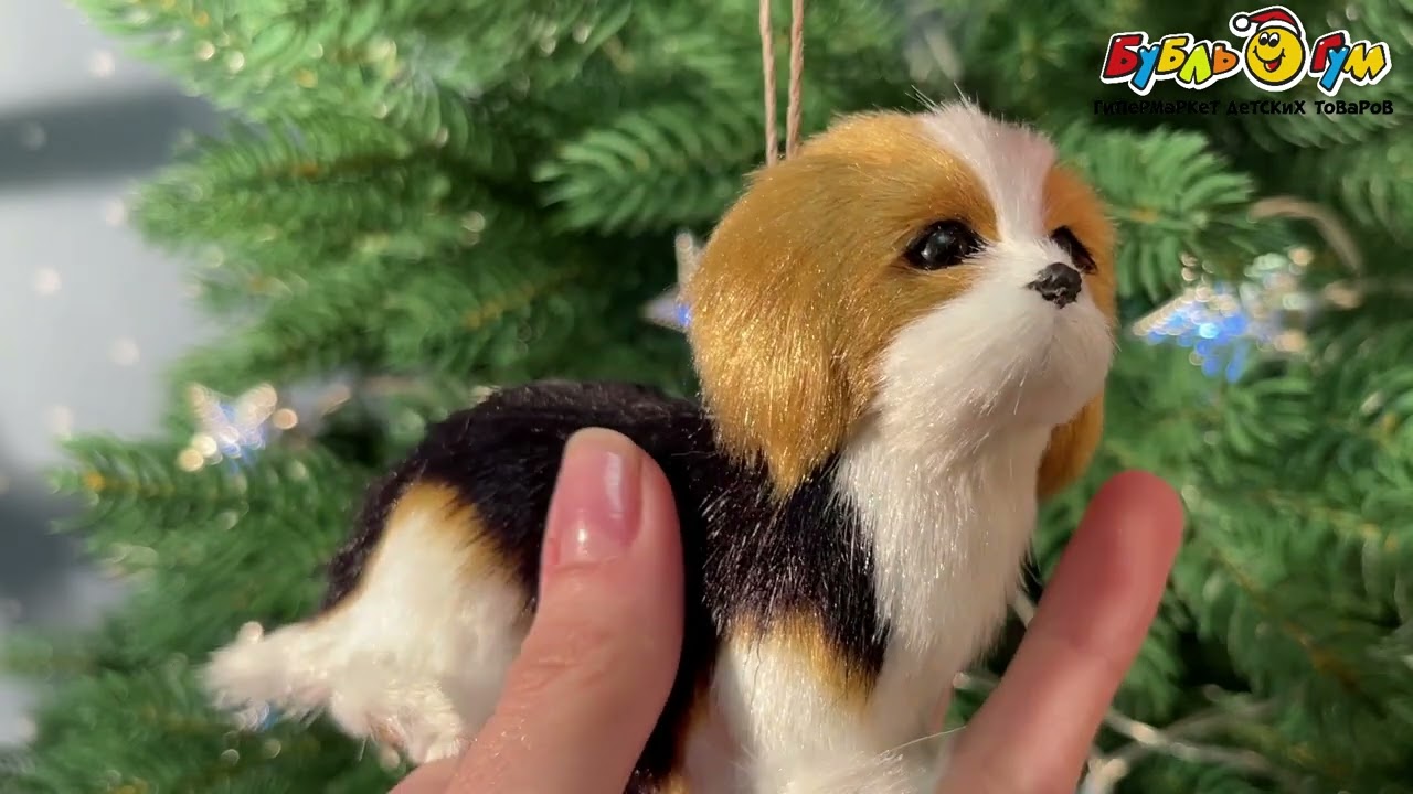 Елочная фигурка Пятнистый щенок декоративная 9см - видео Елочная фигурка Пятнистый щенок декоративная 9см - видео