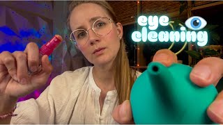 ASMR Cleaning & Washing Your Eyes + Super Close Up Whisper