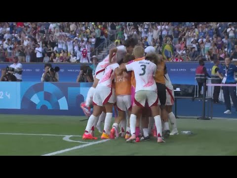 【サッカー女子予選リーグ】後半51分 谷川萌々子 スーパーゴールで逆転!!「ブラジル×日本」|パリオリンピック™