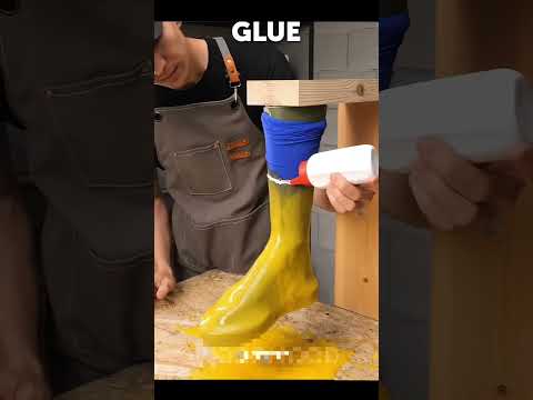 How to make a shoe from a tyre 😱 ~ mini wood toy-woodworking art skills \ hand crafts / #shorts