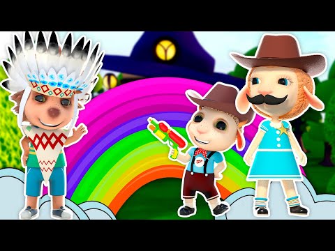 Load your water gun🤠🦃🔫Sheriff and little Indians🤠🦃🔫Our fun games