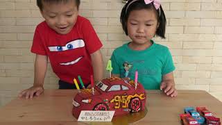 🚗🎂 カーズのケーキでおたんじょうびおめでとう！🎉4️⃣