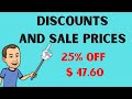 Calculating Discounts and Percentages