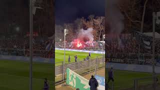 Duisburg Fans bei Viktoria Köln #ultras #msvduisburg #pyro