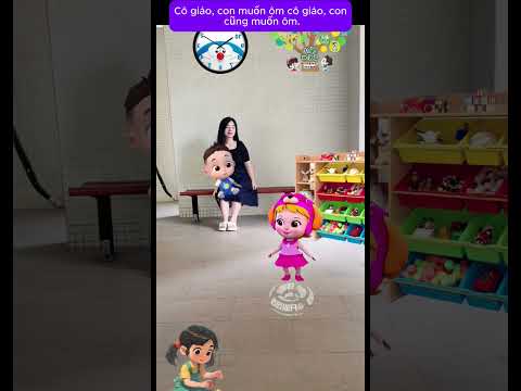 Gấu Nhị cũng muốn được cô giáo ôm #hoathinh #vuinhon #haihuoc #treem #funny #shorts