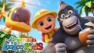 Animais da Selva 🐵 Lá na Selva | LooLoo Kids Português
