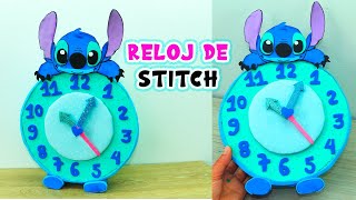 Como hacer un reloj de Stitch con cartón y foami