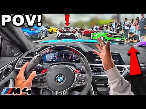 You Drive A 700HP Tuned BMW M4 G82 To LA’s BIGGEST SUPERCAR CAR MEET [LOUD EXHAUST POV]