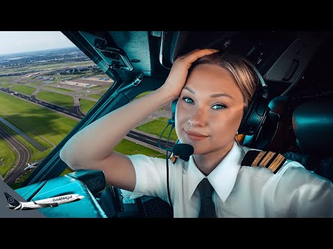 BOEING 737 Epic LANDING Amsterdam Schiphol Airport RWY06 | Cockpit View | Life Of An Airline Pilot