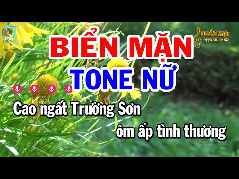 Karaoke Biển Mặn Tone Nữ ( Fm ) Nhạc Sống Mới || Karaoke Tuấn Kiệt