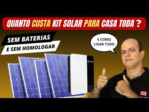 💰 Quanto CUSTA Kit de energia solar SEM BATERIAS e sem HOMOLOGAR para a CASA TODA ?