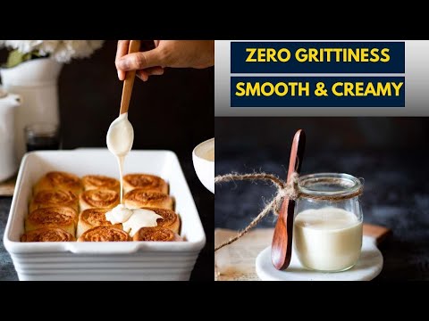 2 mins Creamy Glaze Recipe without Powdered Sugar in just 2 steps