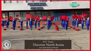Morning dances to cheer on people going to work in Pyongyang, North Korea (DPRK)