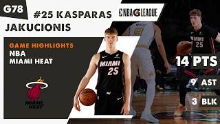 Lithuanian KASPARAS JAKUCIONIS 14 PTS / 9 AST / 2 BLK Miami Heat game highlights