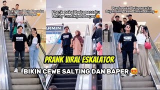 PRANK PAKAI BAJU PACARKU DI ESKALATOR BIKIN CEWE SALTING DAN BAPER😍 #pranks #baper #viralvideo