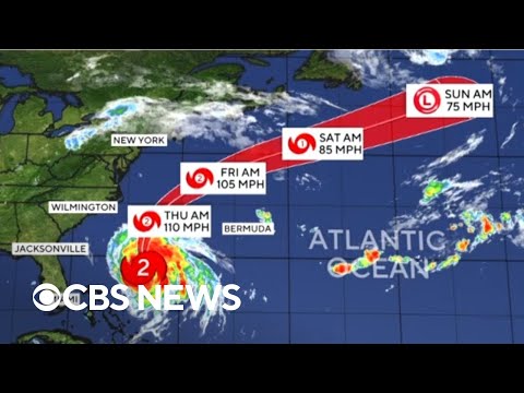 YouTube video thumbnail: Hurricane Erin Triggers Large Waves, Rip Currents Across East Coast