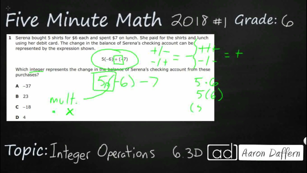 Mastering Integer Operations for 6th Grade STAAR