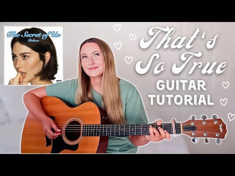 Gracie Abrams That’s So True Guitar Tutorial EASY CHORDS 🩵 The Secret of Us Deluxe