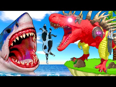 Epic Tyrannosaurus Rex vs Pro 8 Superhero Dinosaurs Jurassic World Evolution 2 Legendary Dino Battle