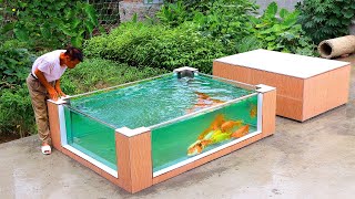 How to make a modern 4-sided glass aquarium