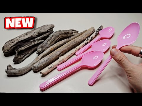 Tree Branches and Plastic Spoon Idea! Look What I Made ♻️🥰