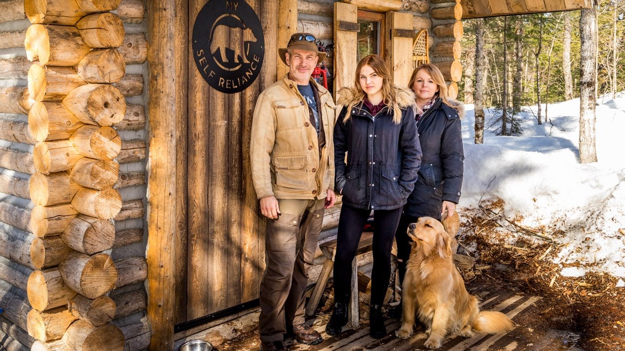 Wife & Daughter Making Maple Syrup Off Grid Log Cabin Life
