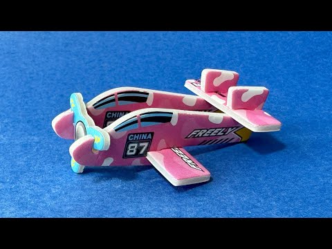 DIY Cardboard 3D Puzzle Airplane with Propeller