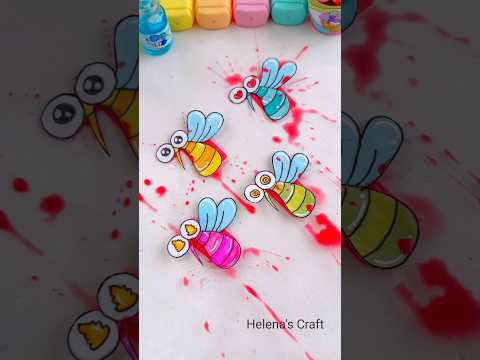 ๐ฆmosquito๐ฆ #shots #miniature #miniaturecrafts #craft #youtubeshorts #diy #helenascraft #papercraft