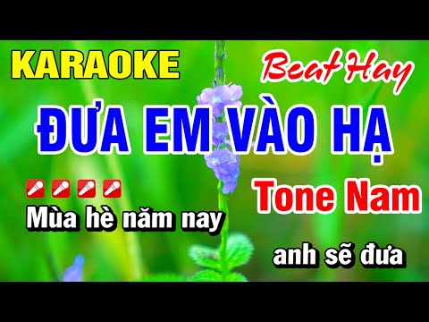 Karaoke Đưa Em Vào Hạ (Beat Hay) Nhạc Sống Tone Nam 2025 | Hoài Phong Organ