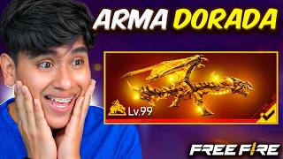 OBTUVE MI PRIMER ARMA DORADA EN FREE FIRE!! 😱