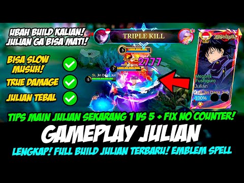 USER JULIAN PAKE ITEM INI❗CARA MAIN JULIAN TERBARU & BUILD JULIAN TERSAKIT 2024❗GAMEPLAY JULIAN MLBB