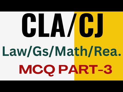 Expected Mcq For CLA/CJ  Railway & Other  Law Exam